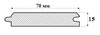 Обшива штиль 15х70 2 м А - Деревянные погонажные изделия, интернет-магазин "Лесная лавка",  Екатеринбург